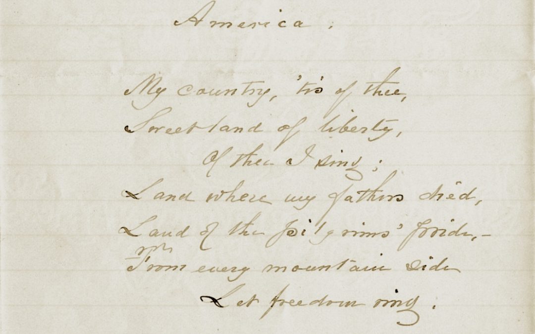 My Country, ‘Tis of Thee