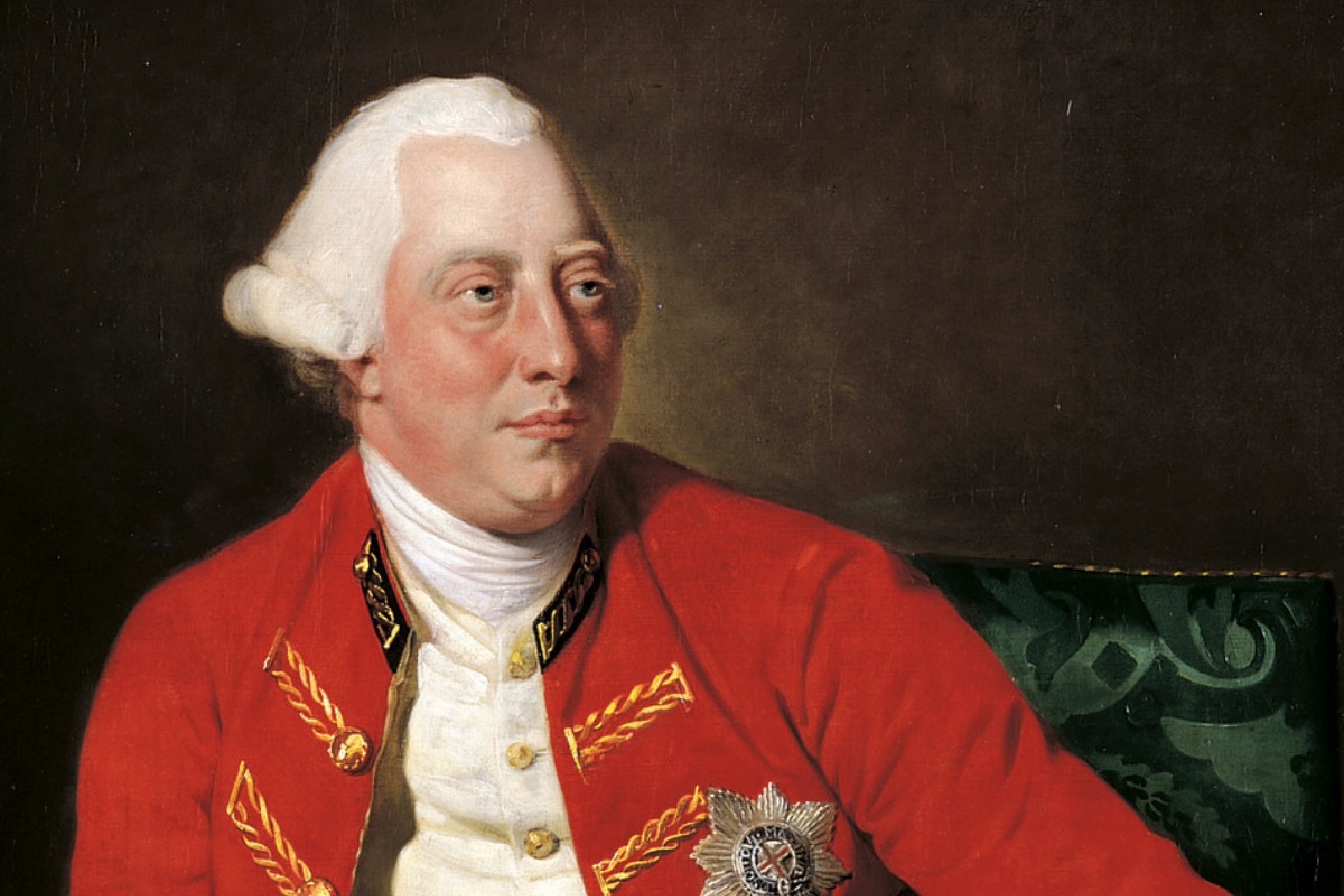 Johan Zoffany, George III, 1771, Royal Collections Trust, 3-2 detail This is a detail from Johann Zoffany's 1771 portrait of George III.